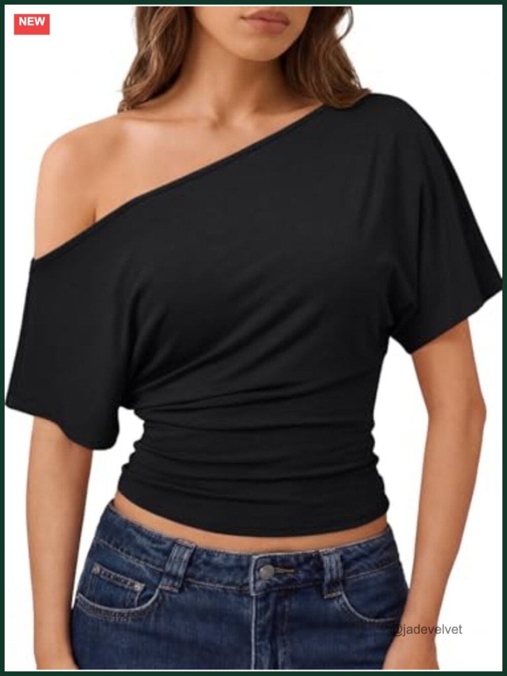 Womens Off Shoulder Crop Tops Short Sleeve Stretchy Going Out Summer Tops